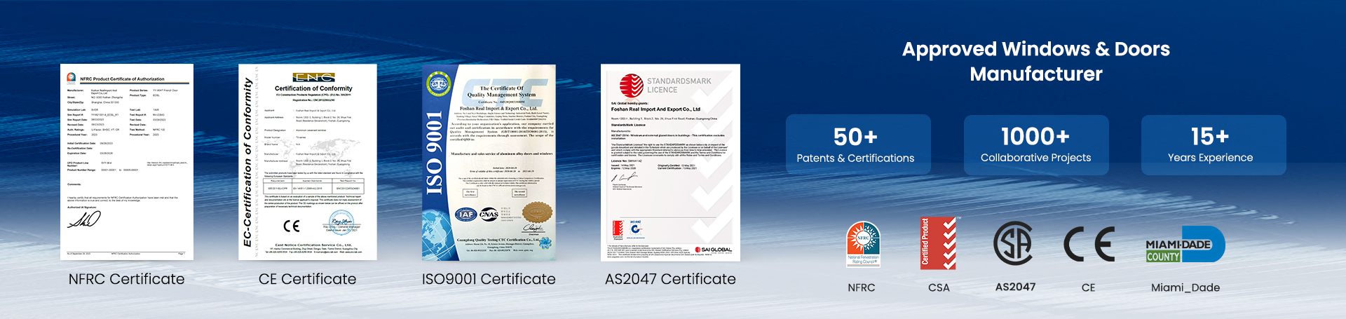 Certificates banner